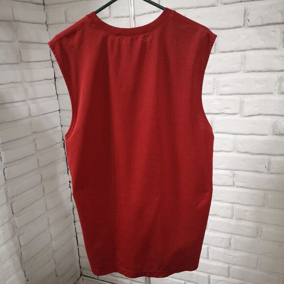 Nike Men's Red Sleeveless Size Large Athletic Tank Top - Picture 2 of 10